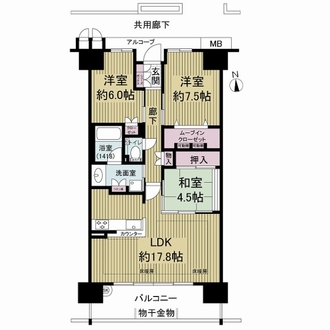 マストメゾン城東中央の間取図