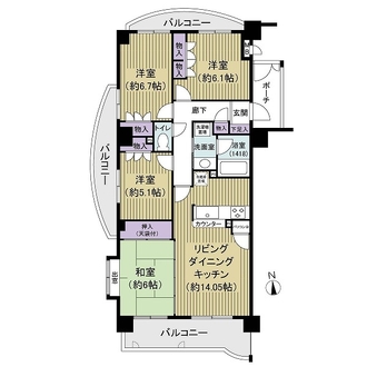 アーバンパレス‘９６アルカディア平和の間取図