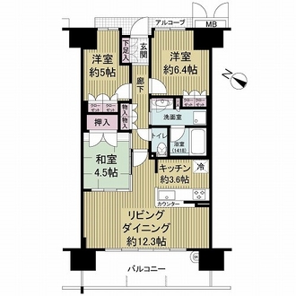 ＢＥＬＩＳＴＡ弁天町の間取図