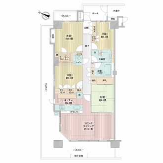 ニュートンプレイスサウスコートの間取図