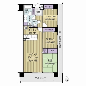 ベレッツァ尼崎の間取図