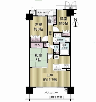セントパークス平野公園の間取図