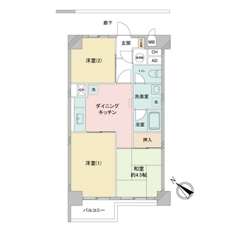 川口ハイツの間取図