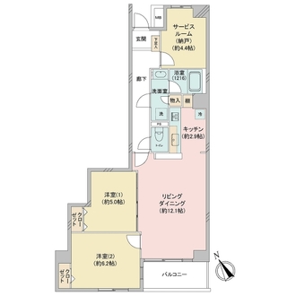 梅屋敷パークファミリアの間取図