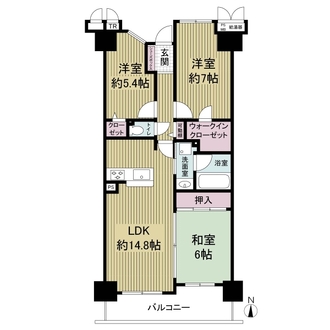 ライオンズマンション四条大宮ガーデンシティの間取図