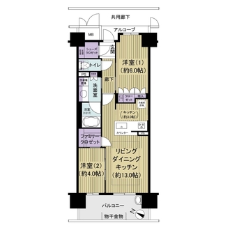サンメゾン三国ヶ丘レジデンスの間取図