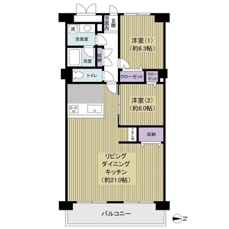 コープ野村亀戸東棟の間取図