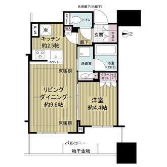 シティタワー大阪本町の間取図