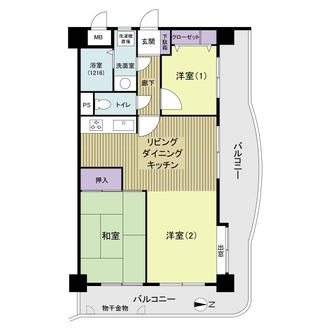 ダイアパレスマインズ原の間取図