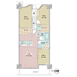 ブランシエラ川口　Ｔｈｅ　Ａｉｒｙ　Ｓｉｔｅの間取図