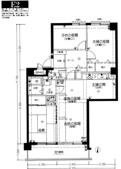 ライオンズマンション瓢箪山第三の間取図