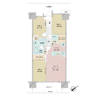 プレミスト湘南辻堂 アクアフェイスの間取図