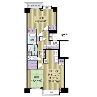 パークハウス新松戸３１１の間取図