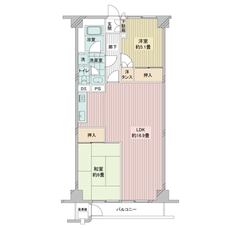 第二川口ハイツの間取図