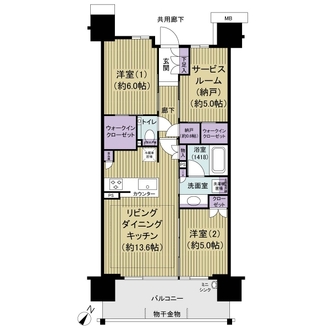 シティテラス新小岩の間取図