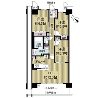 セントアイナ藤が丘の間取図