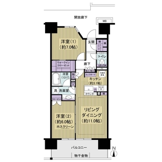 メイツ深川住吉の間取図