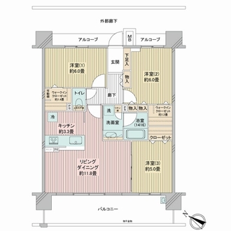 デュオヒルズ東川口の間取図