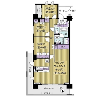 オーベルグランディオ千住大橋の間取図