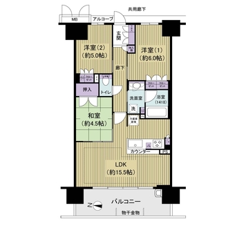 シャルマンフジ堺シティフロントの間取図