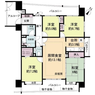 サンハウス徳川の間取図
