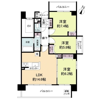 グラン・コート伝法の間取図