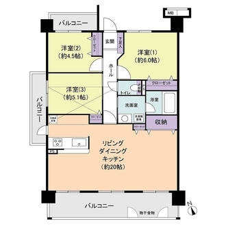 アンピール箱崎東ＩＩの間取図