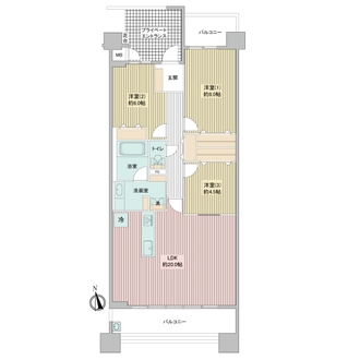 グランジオ武蔵野の間取図