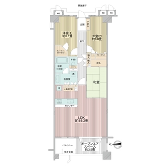 レイディアント横濱ユーロヒルズの間取図