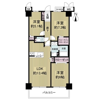 フェアコート大阪城公園の間取図