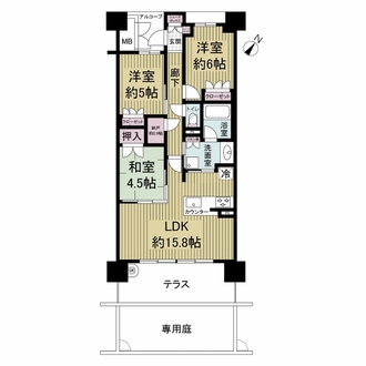 サンメゾン宝塚エルドの間取図