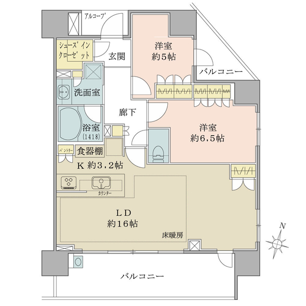 グランテム町田の間取図