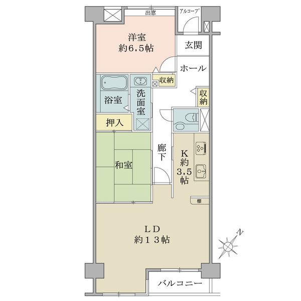 新山下ベイシティ第六号棟の間取図