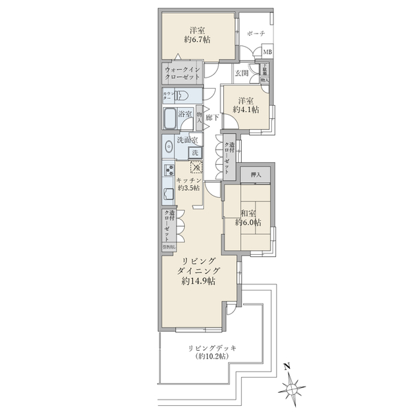 ルネ上星川の間取図