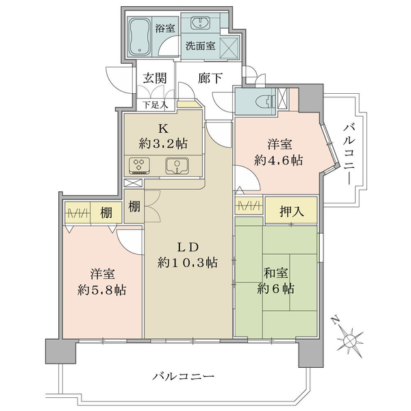 イトーピア八事マンションの間取図