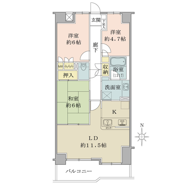 エクレール杉田の間取図