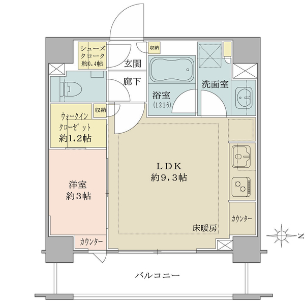 ウィルレーナ森下の間取図