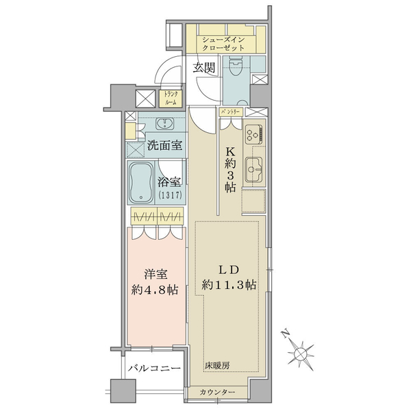ブリリア恵比寿アイディーの間取図
