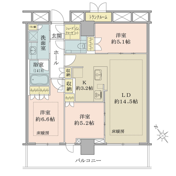 ザ・タワー十条の間取図