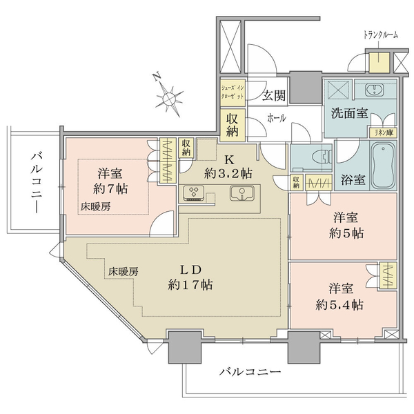 ザ・タワー十条の間取図