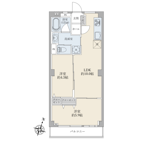 金町コーポＢの間取図