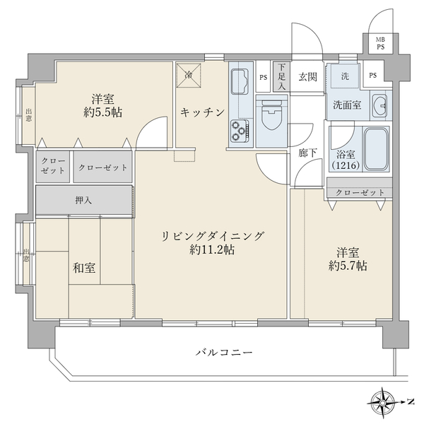 ライオンズガーデン西蒲田の間取図