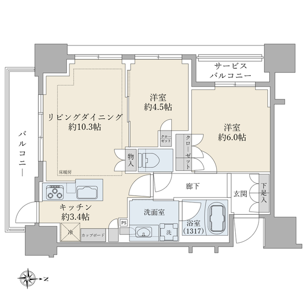 Brillia亀戸の間取図