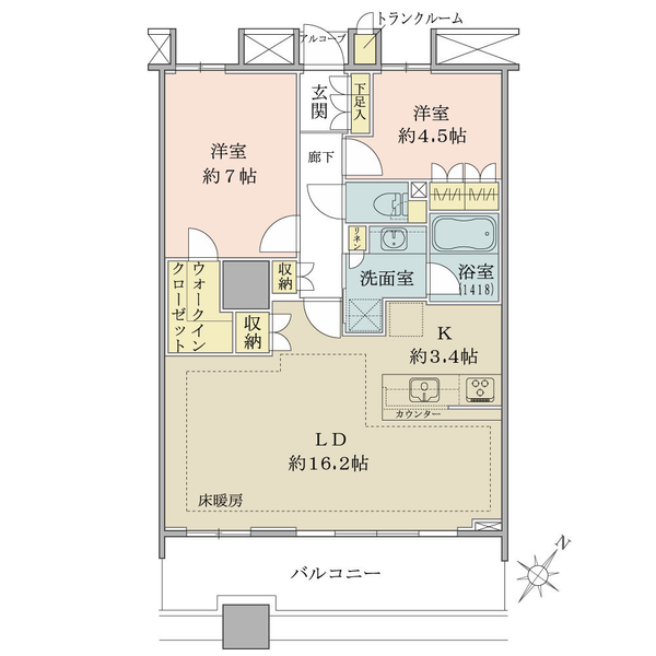 ブリリアマーレ有明の間取図