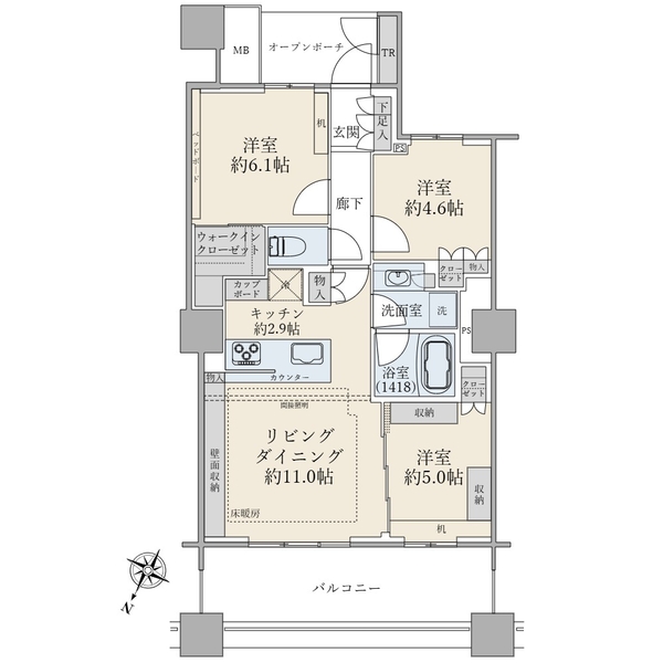 ブリリア有明スカイタワーの間取図