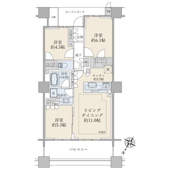 ブリリア有明スカイタワーの間取図