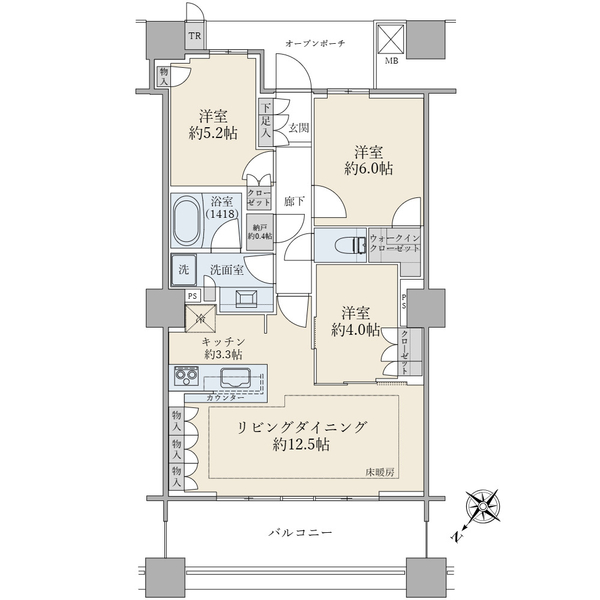 ブリリア有明スカイタワーの間取図
