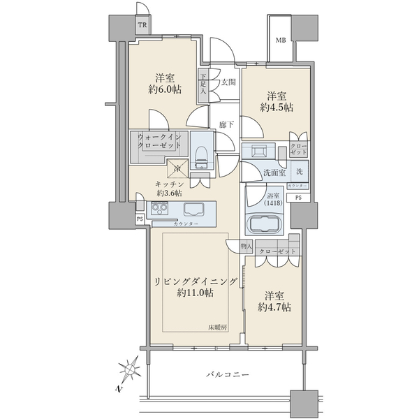 ブリリア有明スカイタワーの間取図
