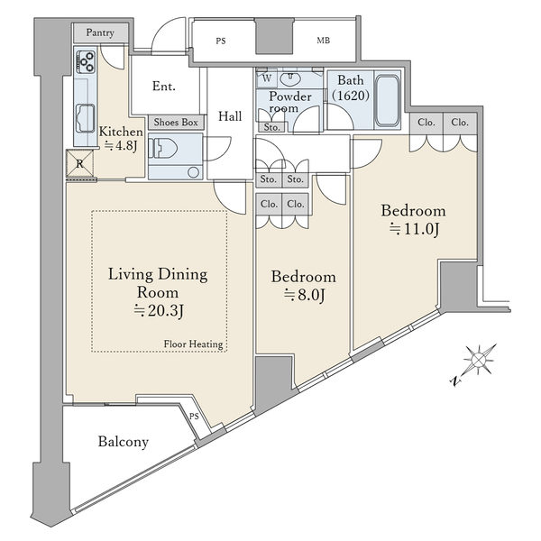 青山ザ・タワーの間取図