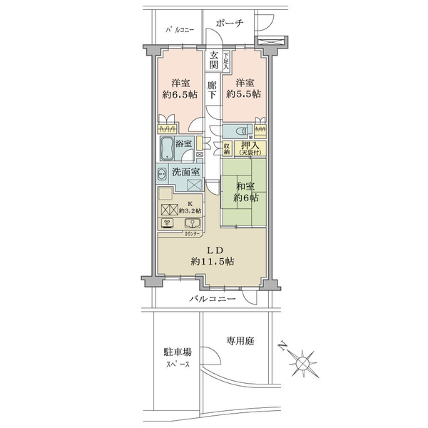 エステ・ヴィラ横浜上永谷の間取図